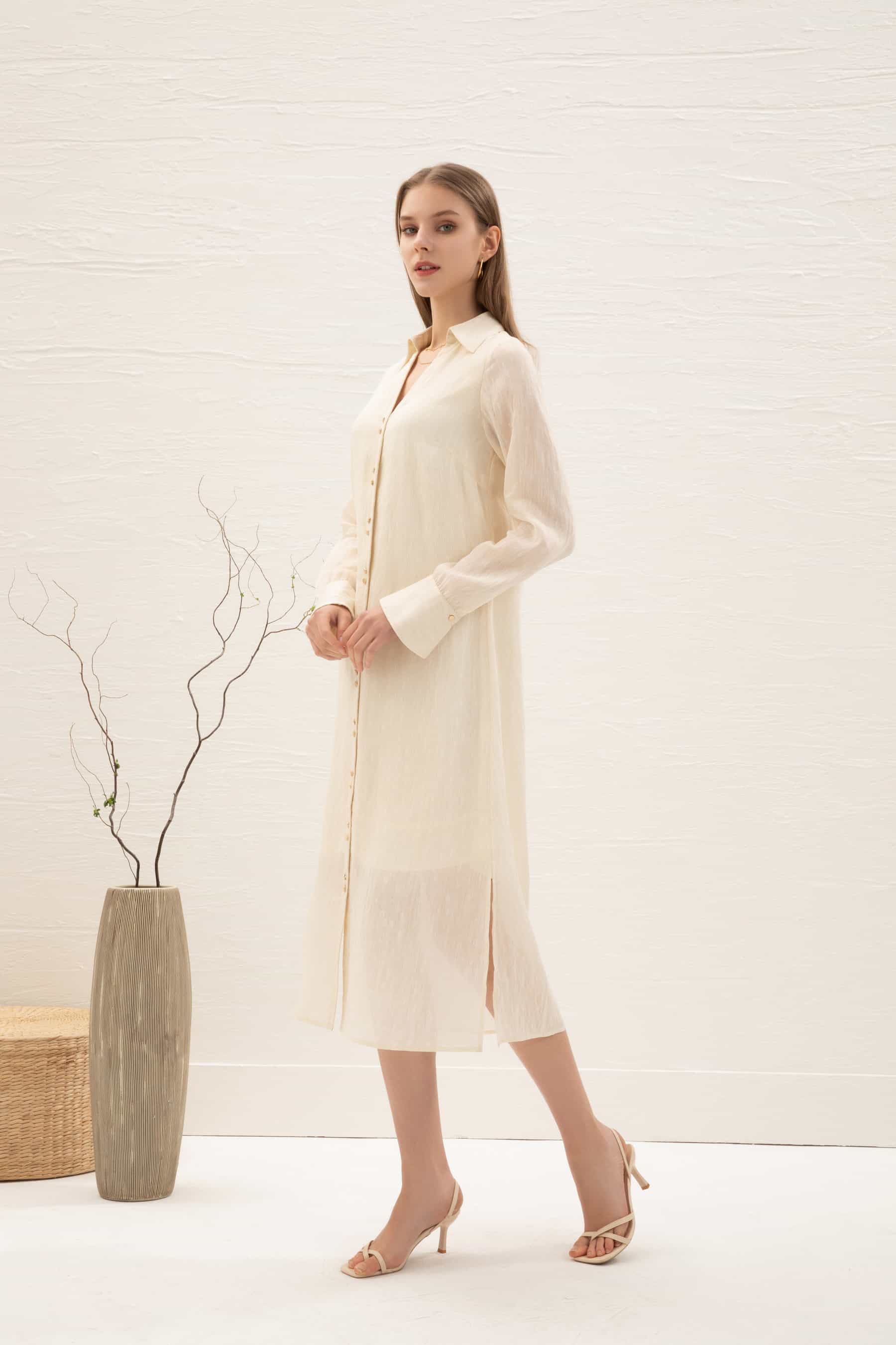 GDS Scarlette Belted Dress | Cream DRESSES autumn-winter BRUNCH Catch CREAM DRESSES GDS HOLIDAY L M RACES S SALE XL XS