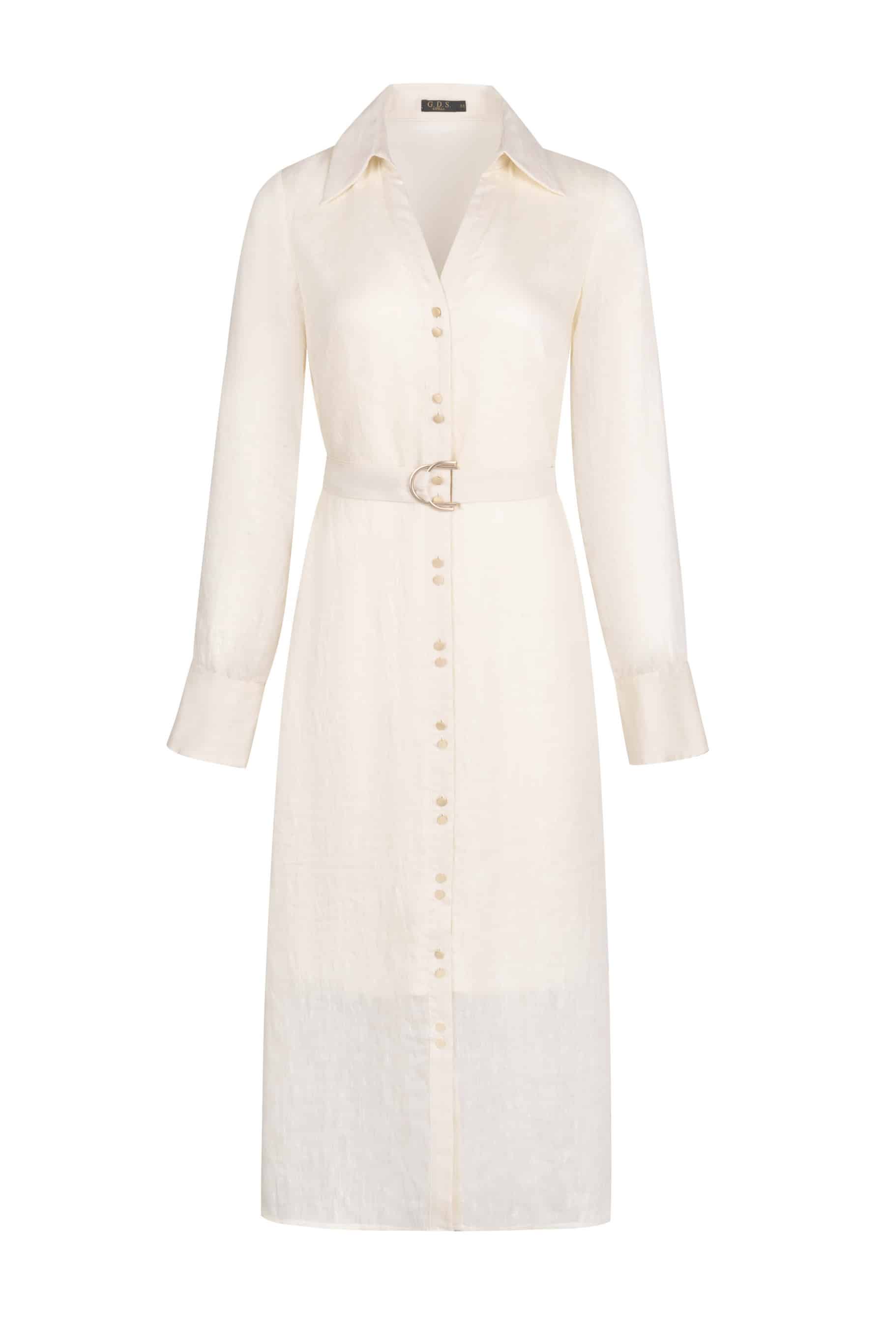 GDS Scarlette Belted Dress | Cream DRESSES autumn-winter BRUNCH Catch CREAM DRESSES GDS HOLIDAY L M RACES S SALE XL XS
