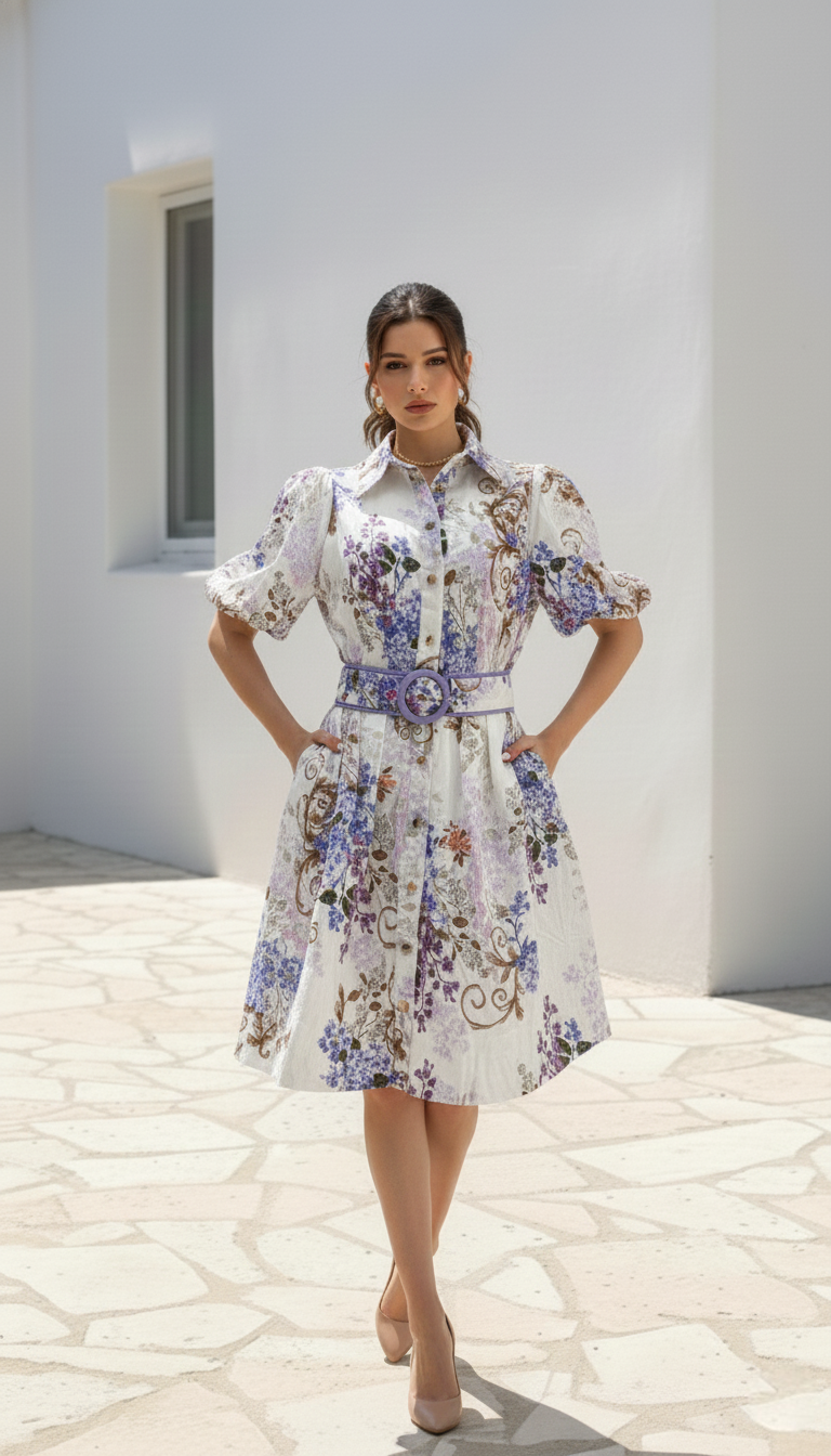 Avalee Short Dress | White Floral