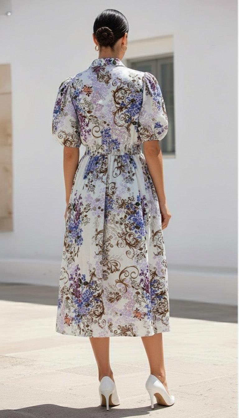 Avalee Dress | White Floral