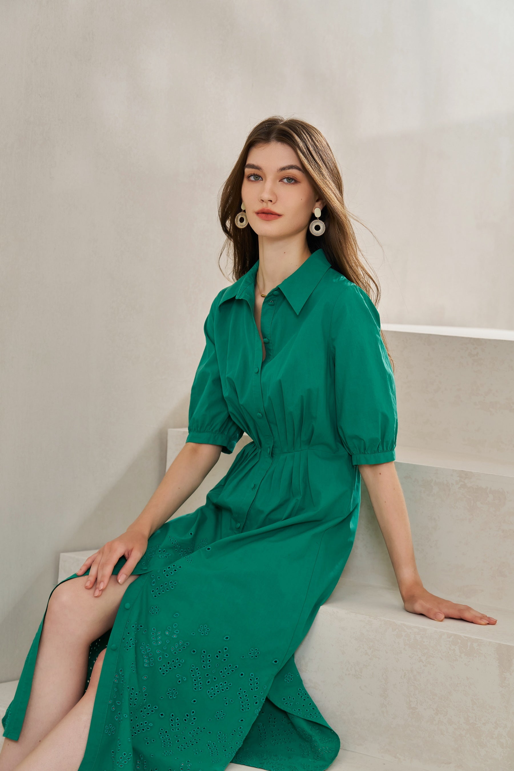 GDS Raven Tencel Long Dress | Sea Green DRESSES 10 12 14 16 8 GDS GREEN L M S XL XS