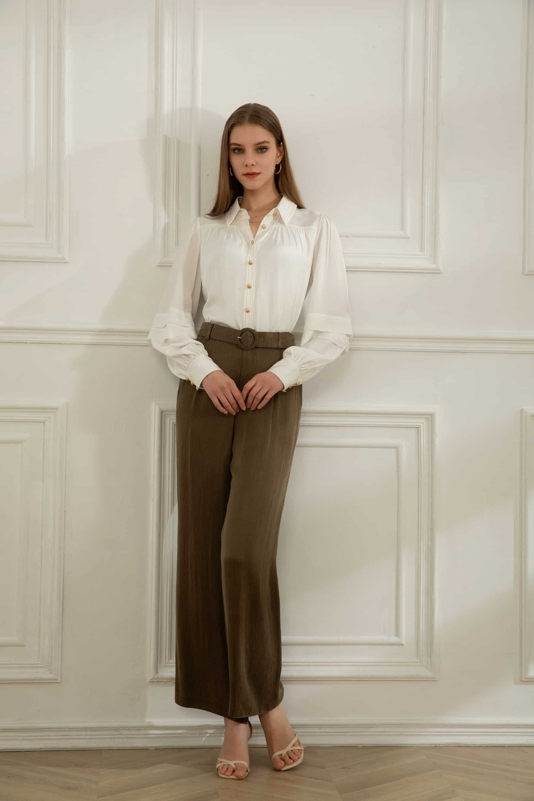 GDS Celine Blouse | White BLOUSES autumn-winter BLOUSES BRUNCH CASUAL Catch GDS L M S SALE WHITE WORK XL XS