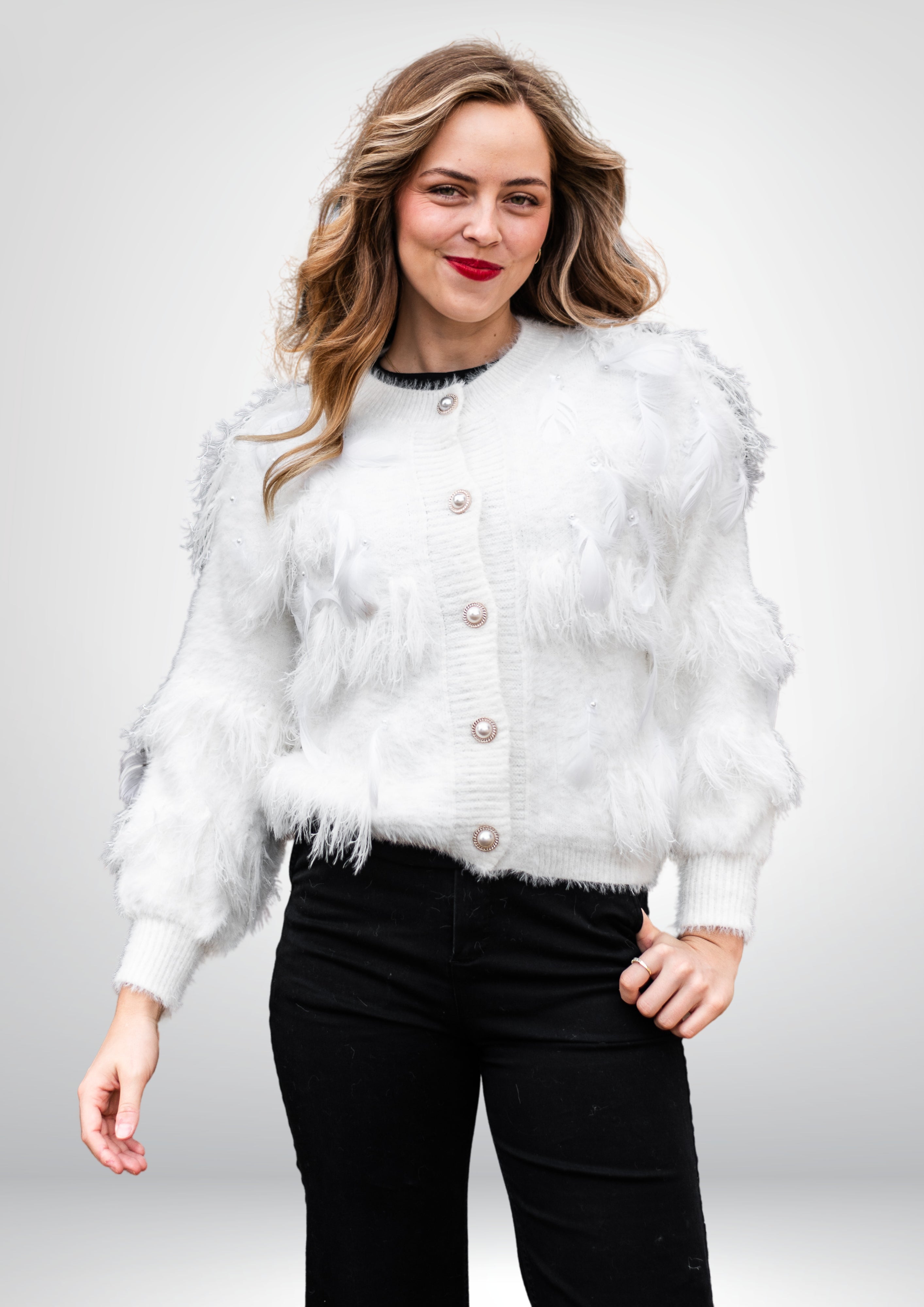 Roxanne Soft Cardi  Snow