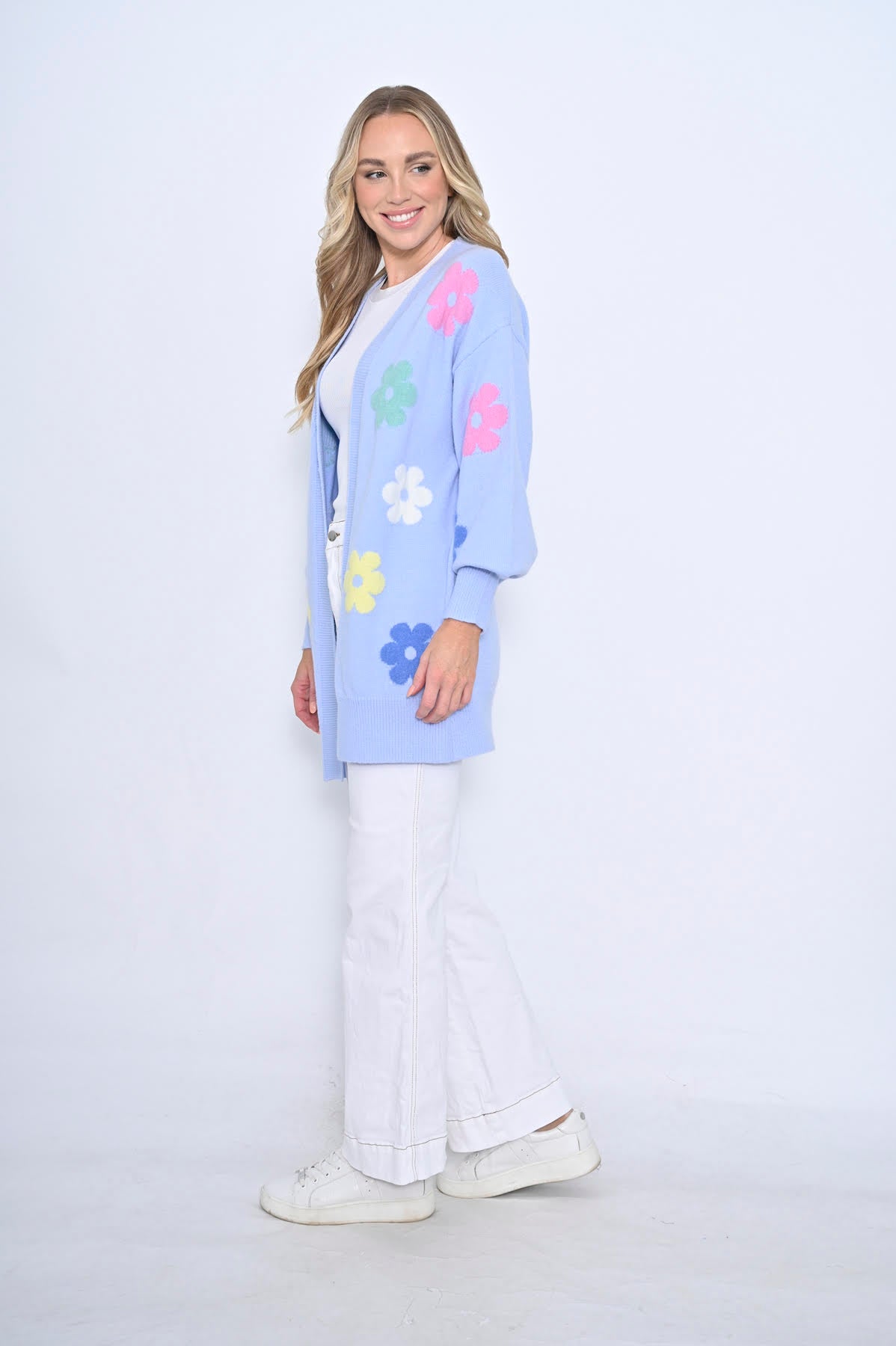 Daisy Love Knit Cardi | Blue