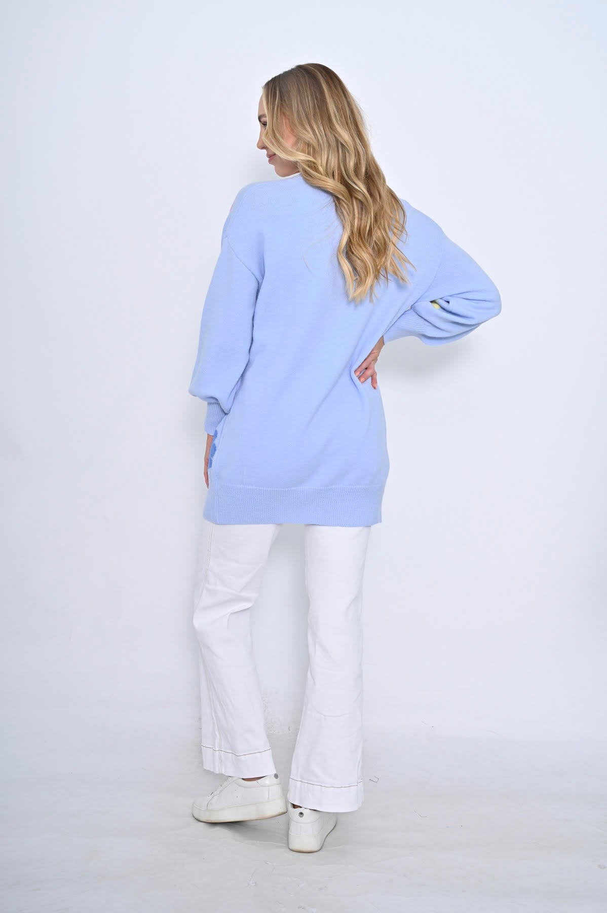 Daisy Love Knit Cardi | Blue