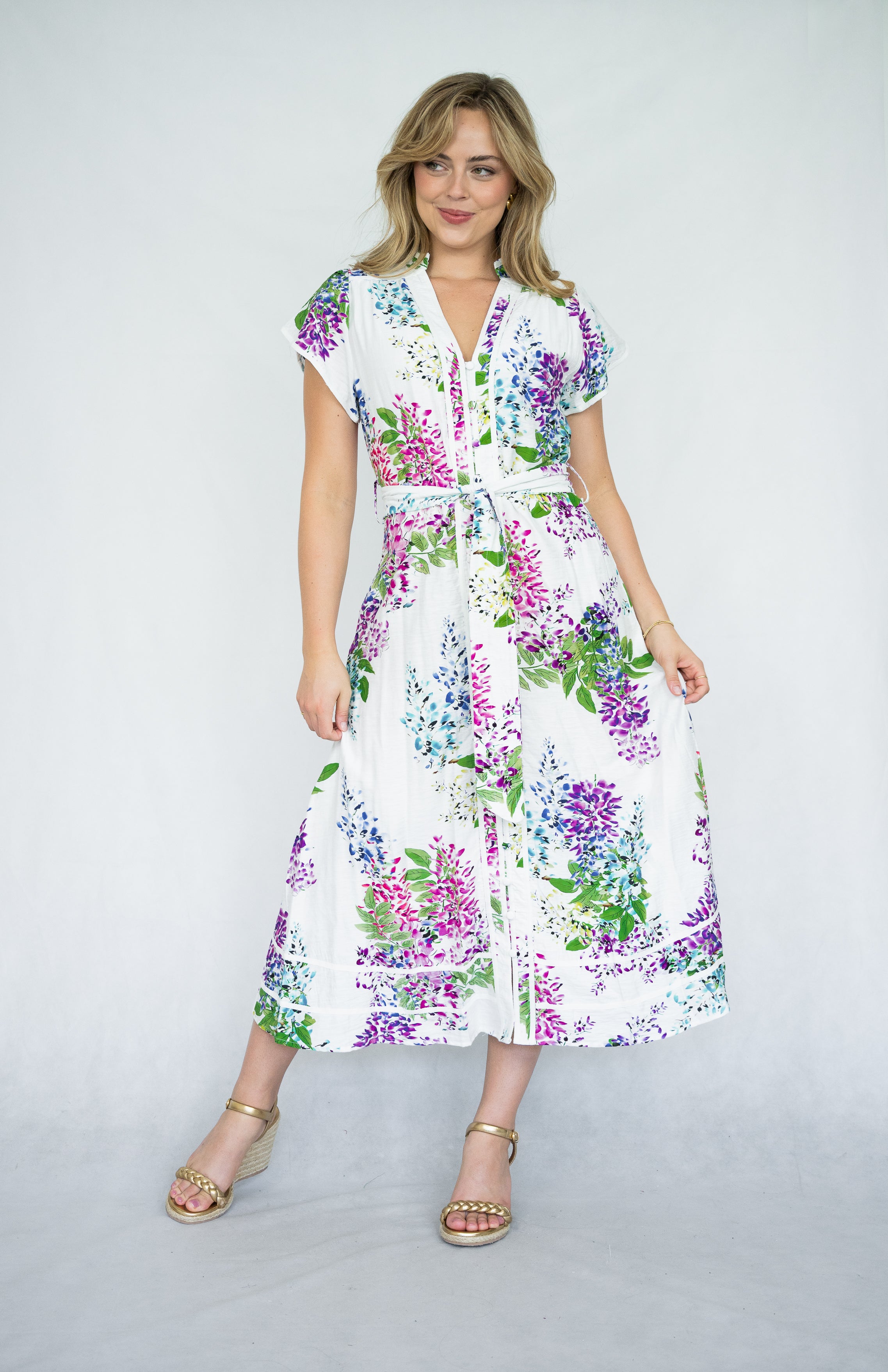 Elsa Dress  | White Floral