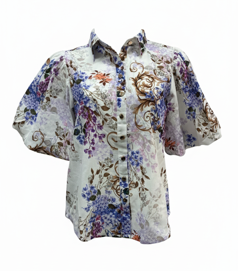 Avalee Blouse  | White Floral