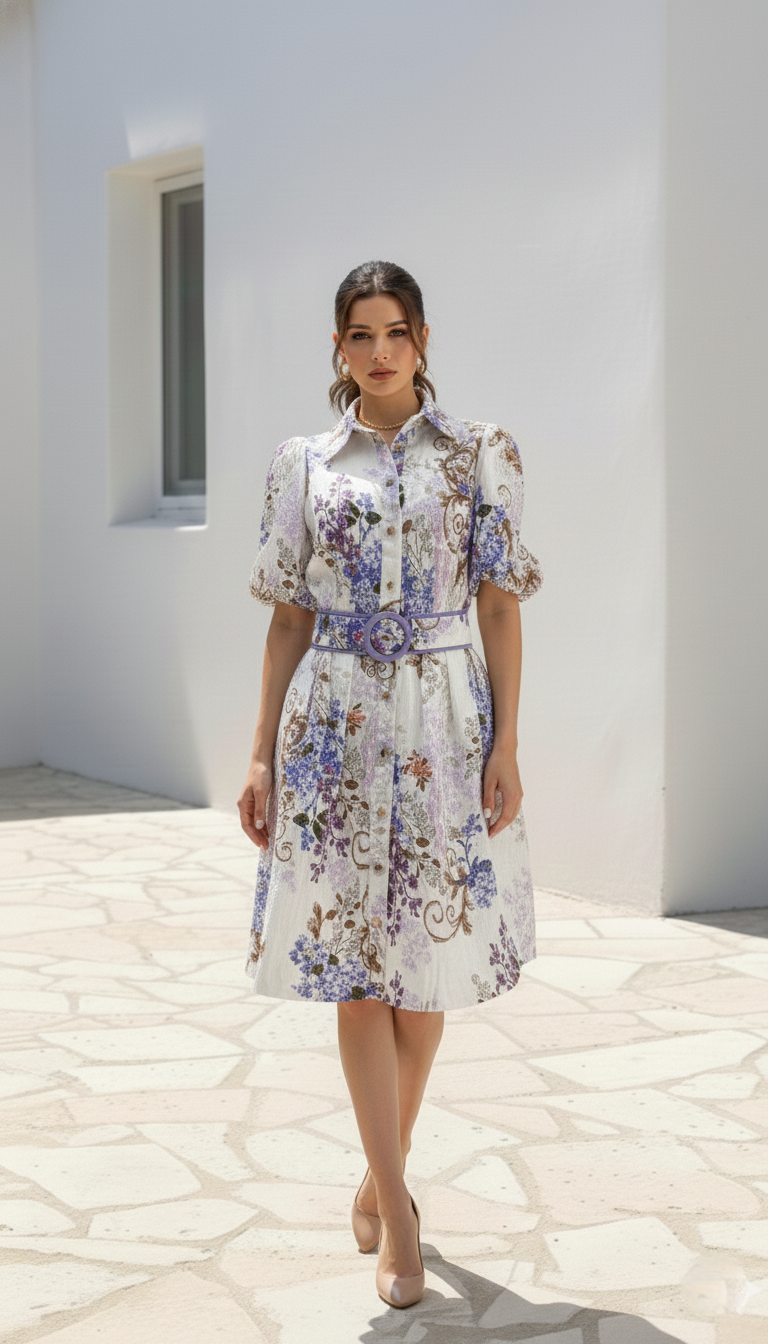 Avalee Short Dress  | White Floral