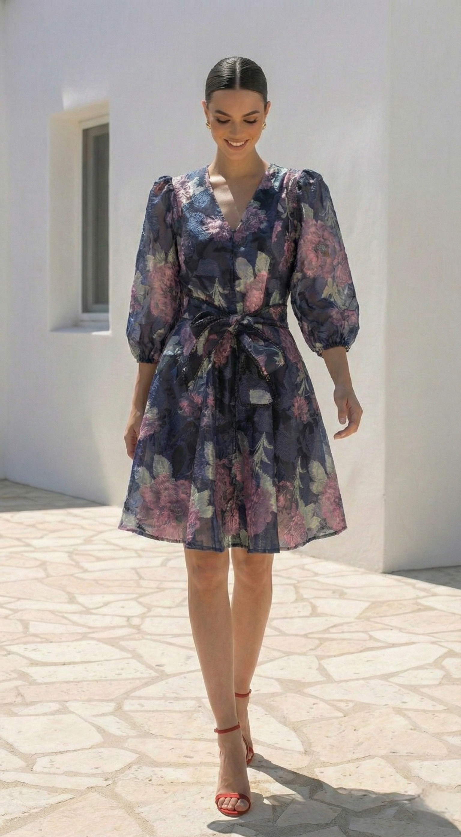 Morgan Short  Dress | Navy Floral