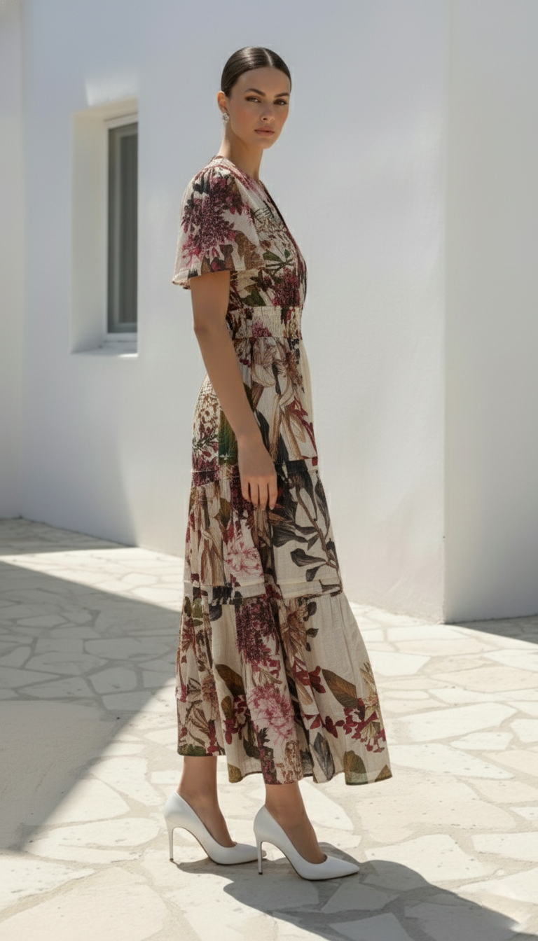 Botanical Long  Dress |  Floral