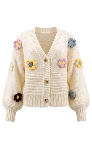 Holly Daisy Cardi   | White