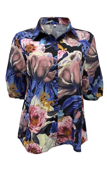 Simone Linen Shirt |  Rose