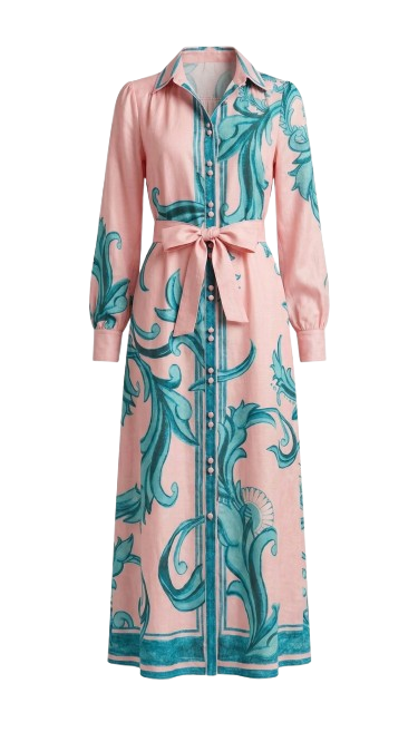 Melody  Linen  Dress   |  Pink