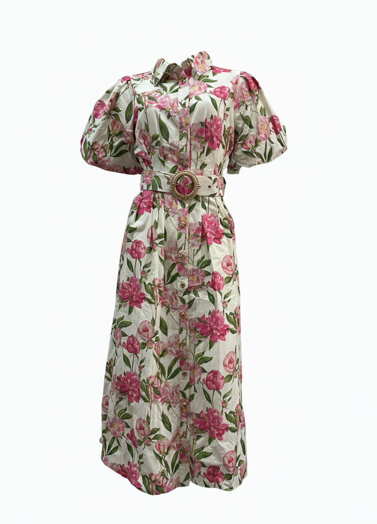 Poplin Dress  | Rose