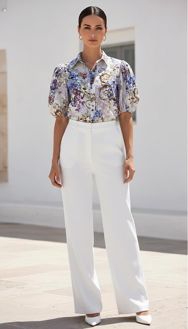 Avalee Blouse  | White Floral