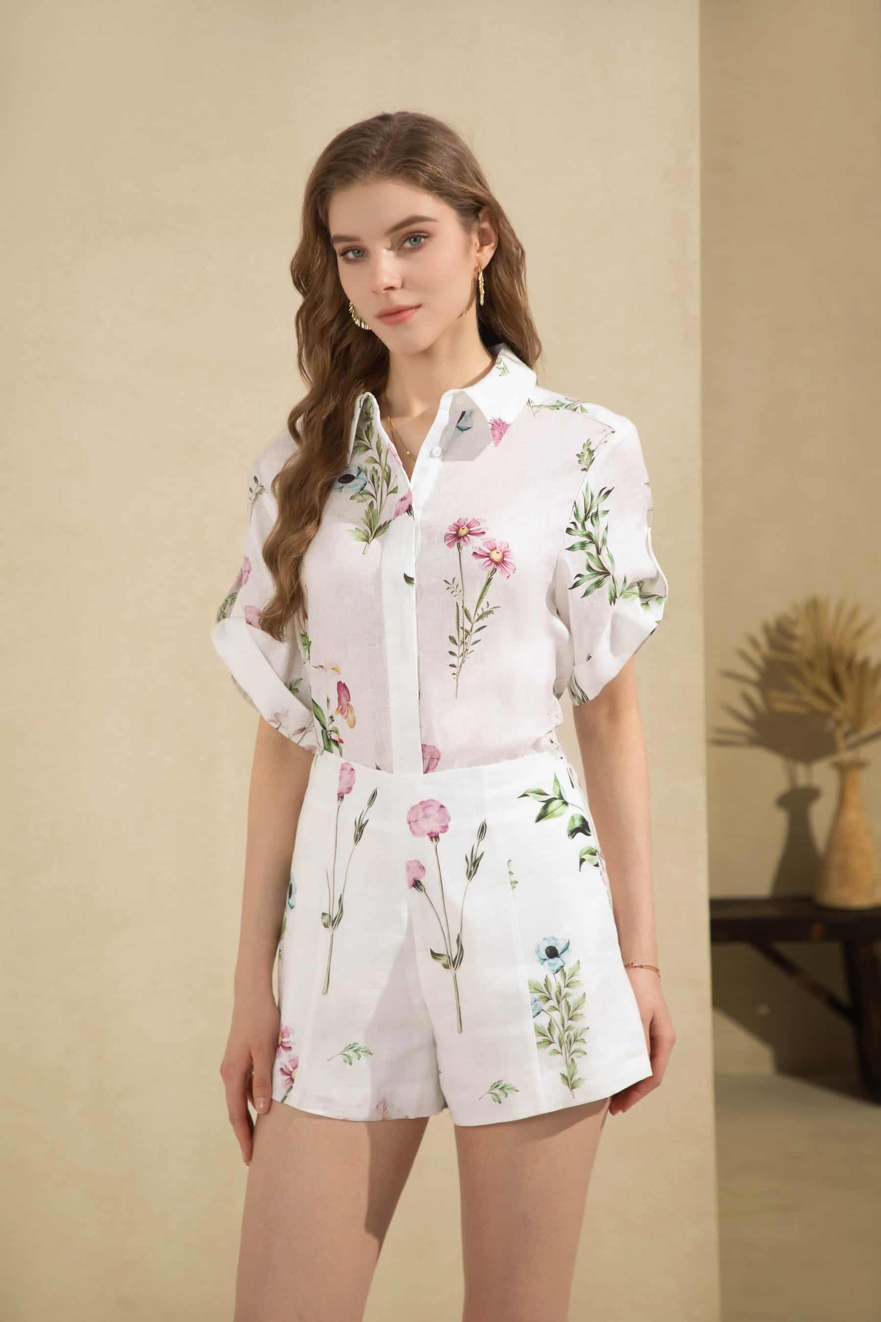 GDS Missika Printed Linen Shorts |  Print