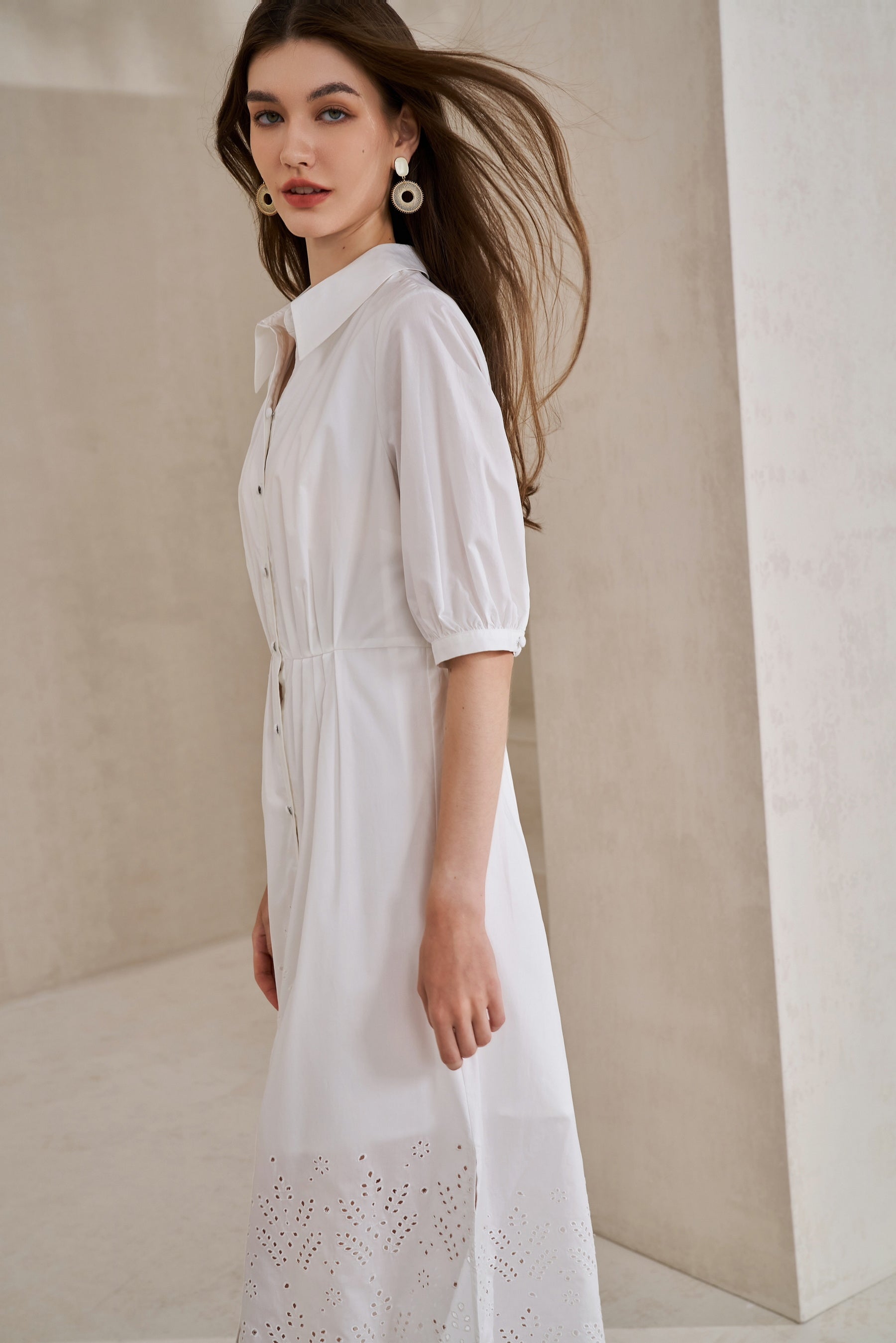 GDS Raven Tencel Long Dress | White DRESSES 10 12 14 16 8 GDS L M S WHITE XL XS