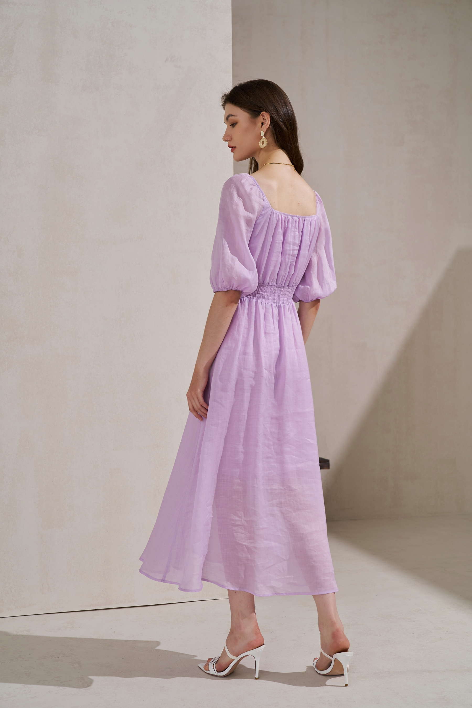 GDS Isla Linen Long Dress | Winson Orchid DRESSES 10 12 14 16 8 GDS L M S VIOLET XL XS