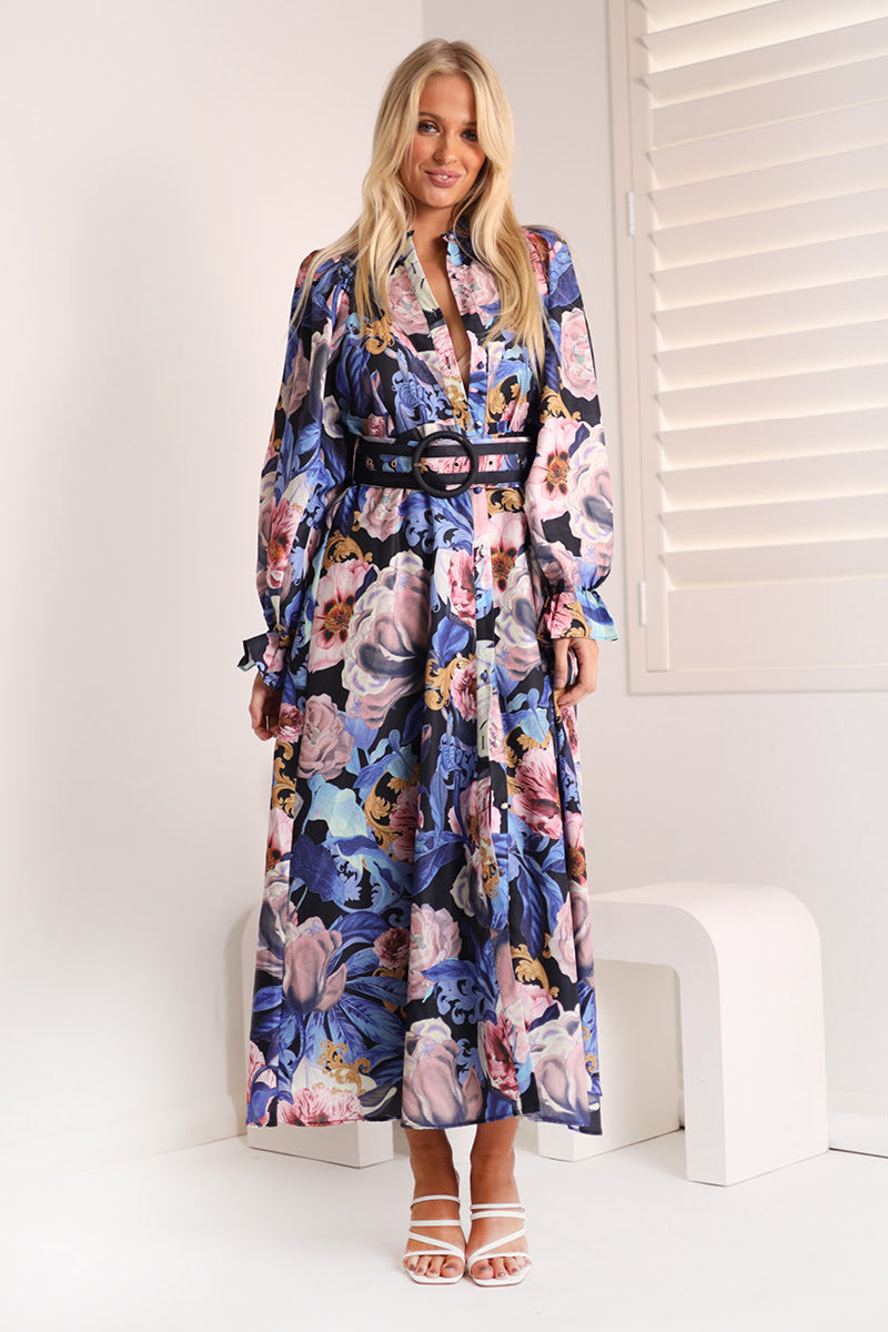 Simone  Linen  Dress  |  Rose