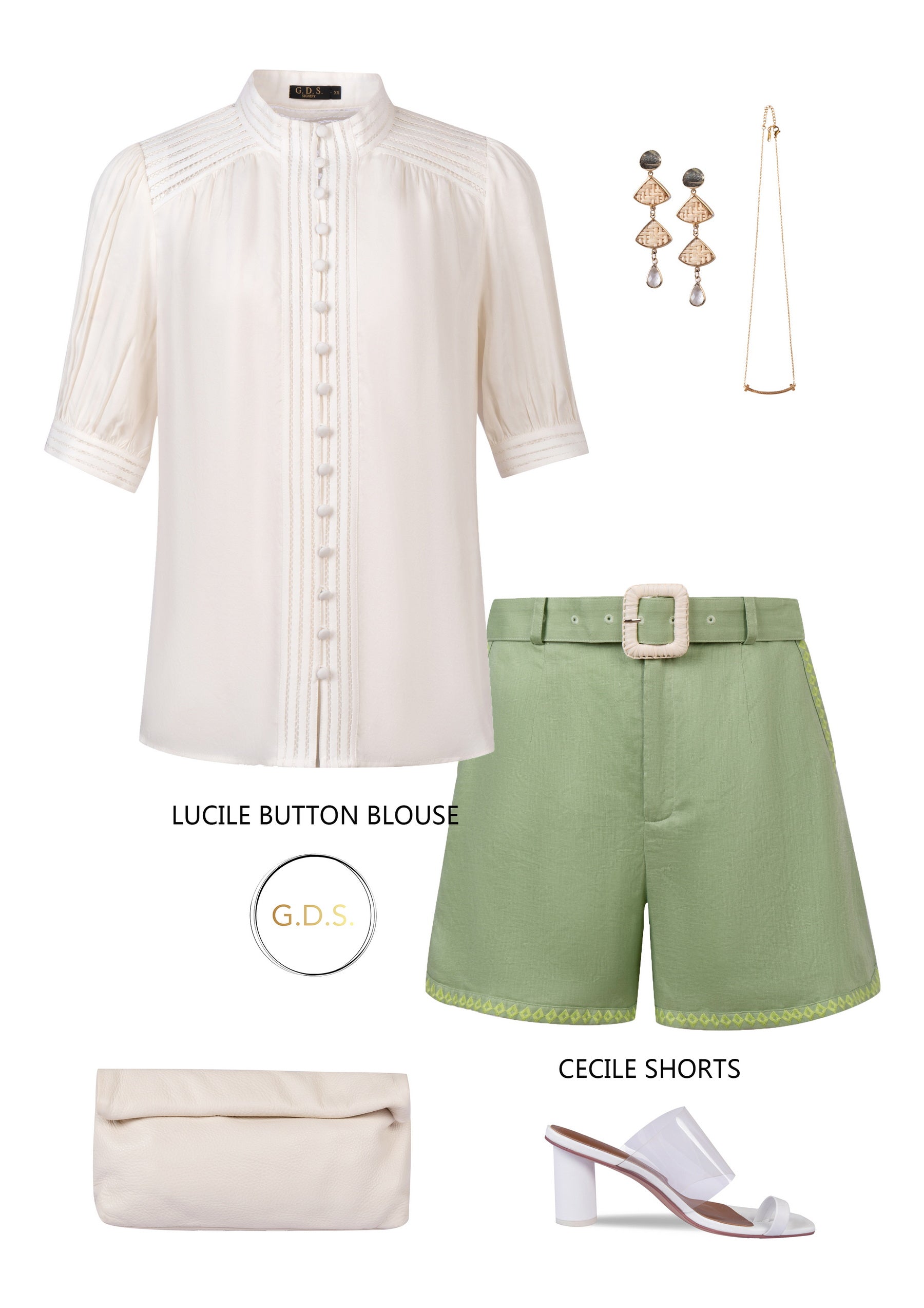 GDS Cecile Shorts | Aspen Green SHORTS Catch GDS GREEN L M S XL XS