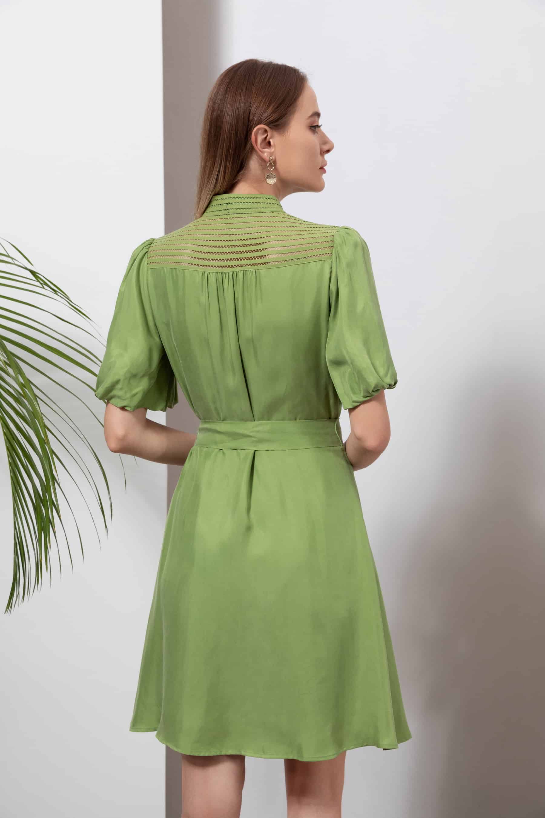 GDS Lucile Short Dress | Tarragon DRESSES BRUNCH CASUAL Catch DRESSES GDS GREEN HOLIDAY L M S SALE SPRING-SUMMER XL